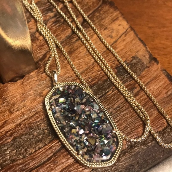 NWT Kendra Scott Purple Crushed Abalone Reid! - Picture 4 of 7